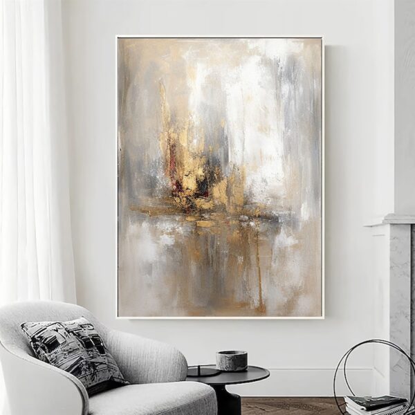 Golden Abstract Painting - Image 5