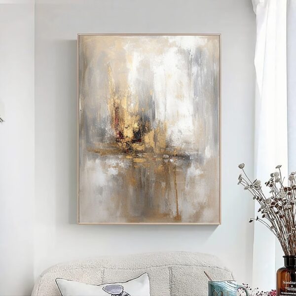 Golden Abstract Painting - Image 2