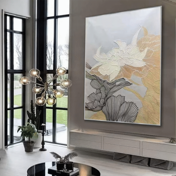 Original flower paintings on canvas A650