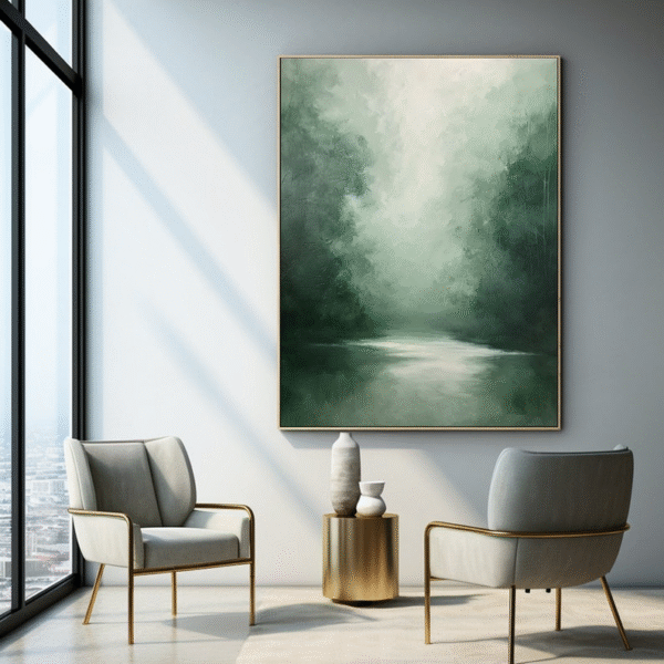 Green forest Abstract Painting