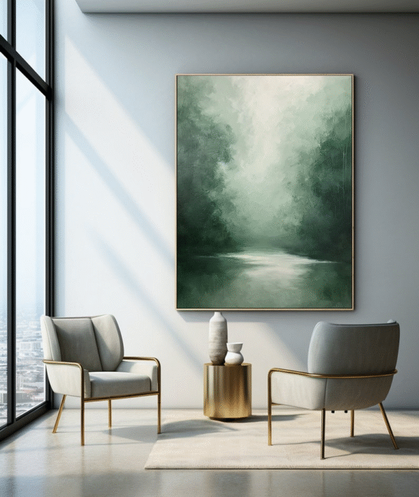 Green forest Abstract Painting - Image 2