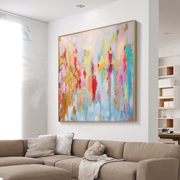 Soft Feather Brushstroke Painting, Pastel Palette Wall Art, Modern Abstract Canvas, Gentle Swirls Art, - Image 2
