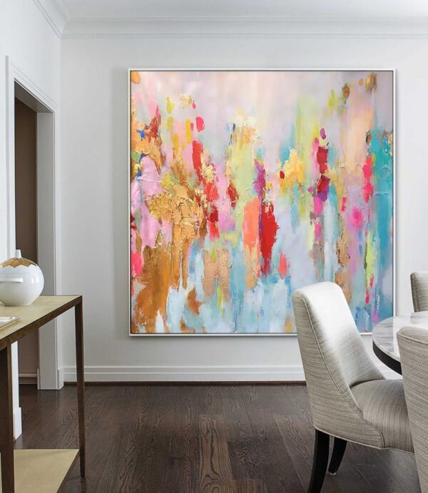 Soft Feather Brushstroke Painting, Pastel Palette Wall Art, Modern Abstract Canvas, Gentle Swirls Art, - Image 4