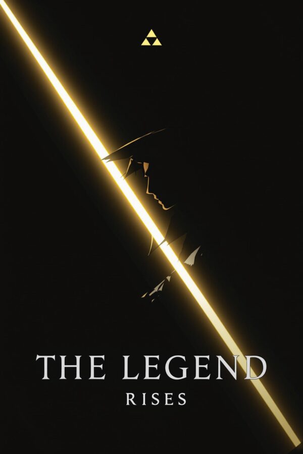 The Legend Rises – Zelda Minimalist Poster, Link Artwork, Triforce Design, Gaming Wall Art