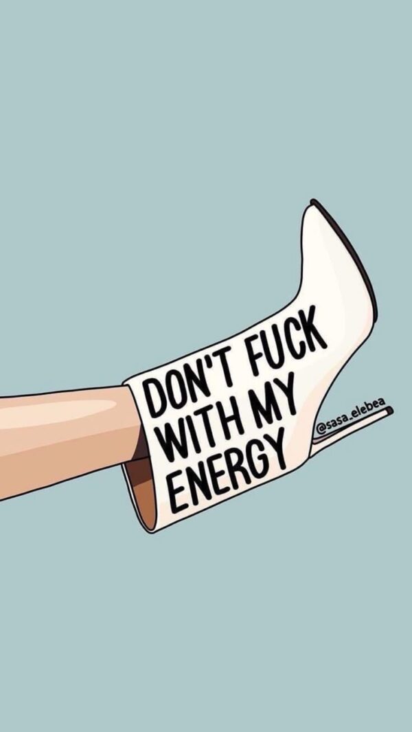 Bold Feminist Art – “Don’t F*** With My Energy” Empowerment Boot Illustration - Image 2