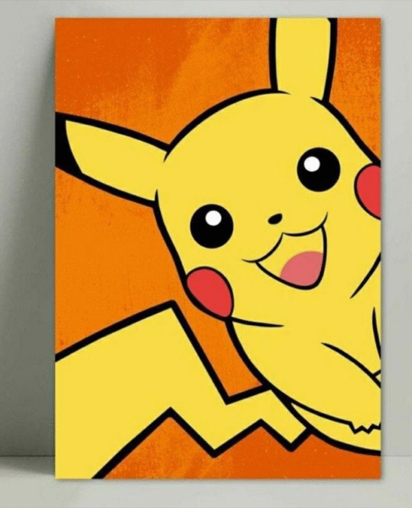 Cute Pikachu Canvas Wall Art – Vibrant Pokémon Decor for Anime Fans