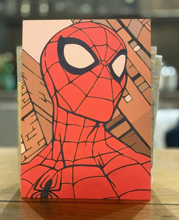 Hand-Painted Spider-Man Canvas Art – Bold Comic Style Wall Decor for Marvel Fans