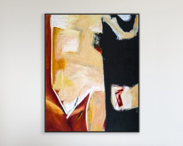 Red & Black in Modern Abstract Original Painting, Expressionist Large Acrylic Canvas Wall Art | In that manner - Image 2