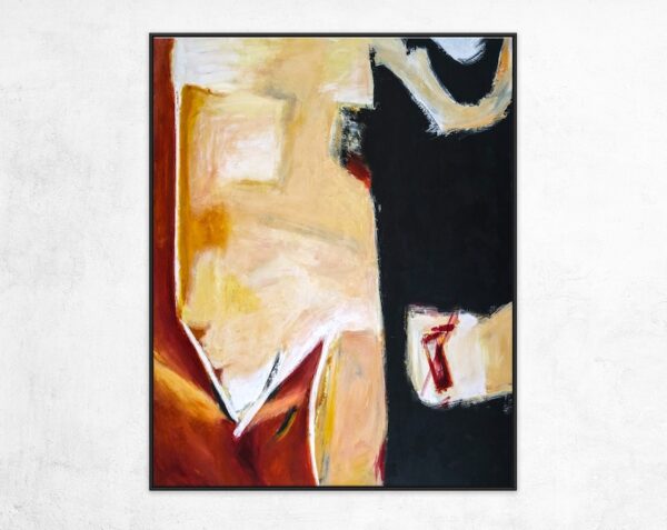 Red & Black in Modern Abstract Original Painting, Expressionist Large Acrylic Canvas Wall Art | In that manner - Image 3
