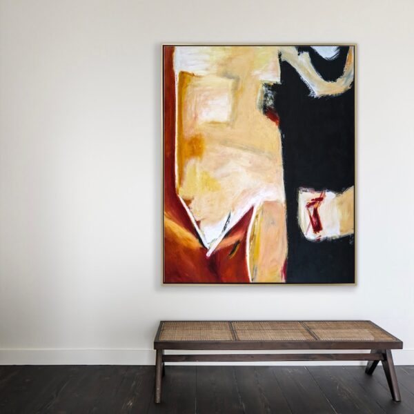 Red & Black in Modern Abstract Original Painting, Expressionist Large Acrylic Canvas Wall Art | In that manner - Image 7