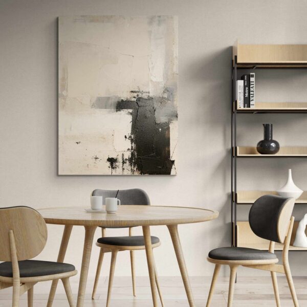 Wabi-Sabi Textured Art Beige Minimalist Art Textured Minimalist Wall Art Beige Wabi-Sabi Painting Modern Home Decor Neutral Beige Home Decor - Image 3