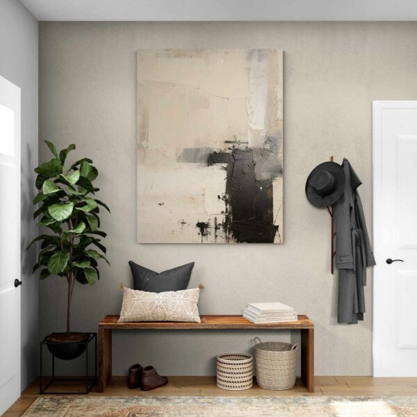 Wabi-Sabi Textured Art Beige Minimalist Art Textured Minimalist Wall Art Beige Wabi-Sabi Painting Modern Home Decor Neutral Beige Home Decor - Image 4