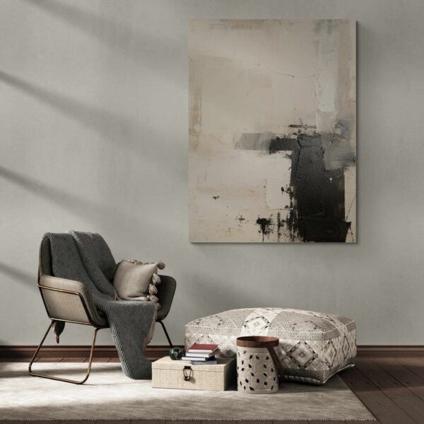 Wabi-Sabi Textured Art Beige Minimalist Art Textured Minimalist Wall Art Beige Wabi-Sabi Painting Modern Home Decor Neutral Beige Home Decor - Image 6