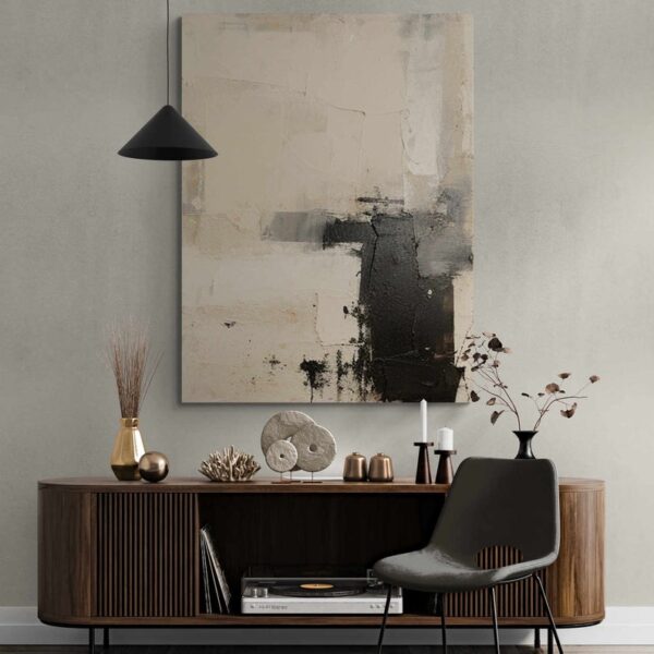 Wabi-Sabi Textured Art Beige Minimalist Art Textured Minimalist Wall Art Beige Wabi-Sabi Painting Modern Home Decor Neutral Beige Home Decor - Image 7