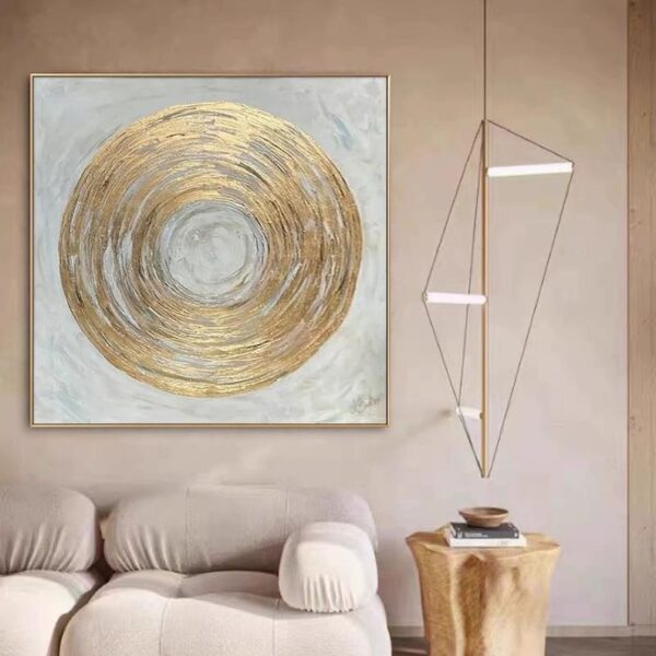 Gold and Silver 3D Textured Wall Art Gold Abstract Wall Art Gold and Silver Abstract Art Gold Wall Art Gold Modern Abstract Canvas Art - Image 7
