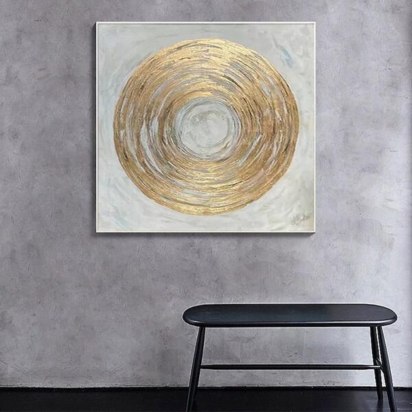 Gold and Silver 3D Textured Wall Art Gold Abstract Wall Art Gold and Silver Abstract Art Gold Wall Art Gold Modern Abstract Canvas Art - Image 8
