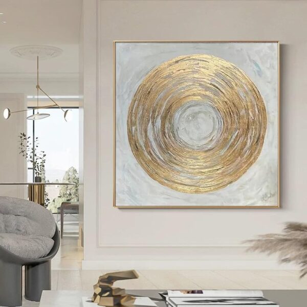 Gold and Silver 3D Textured Wall Art Gold Abstract Wall Art Gold and Silver Abstract Art Gold Wall Art Gold Modern Abstract Canvas Art - Image 9
