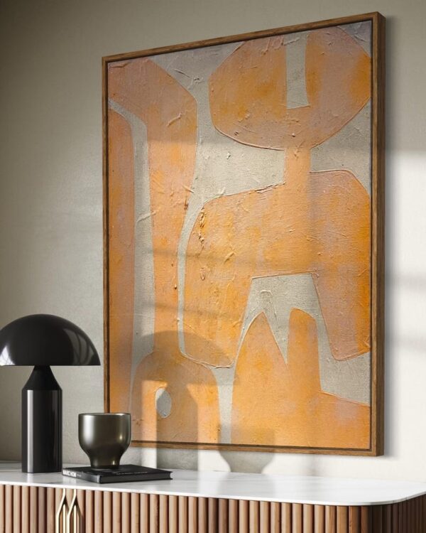 Living Room Minimalist Art Pure Beige Wall Art Beige Wabi-Sabi Painting Modern Home Decor Neutral Beige - Image 6