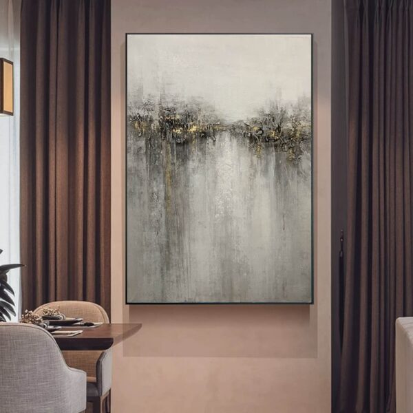 abstract painting original large, grey painting on canvas, modern abstract artwork, abstract canvas art, contemporary art hand painted H556 - Image 4