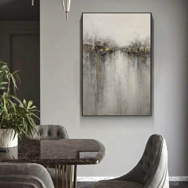 abstract painting original large, grey painting on canvas, modern abstract artwork, abstract canvas art, contemporary art hand painted H556 - Image 3