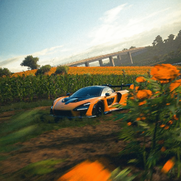 McLaren Hypercar in Blooming Sunflower Field – Aesthetic Speed Meets Nature