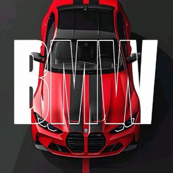 Red BMW M Series Sports Car - Top View Aesthetic Wallpaper