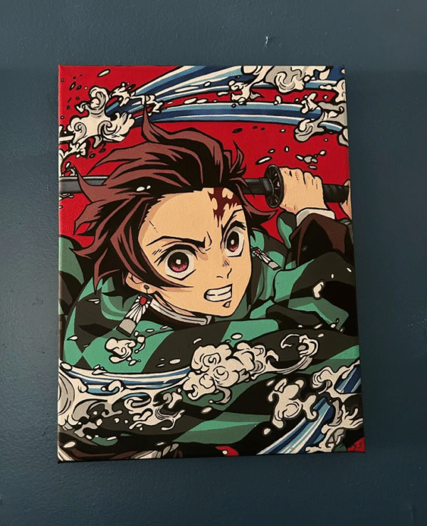 Tanjiro Kamado Demon Slayer Acrylic Canvas Art – Anime Painting