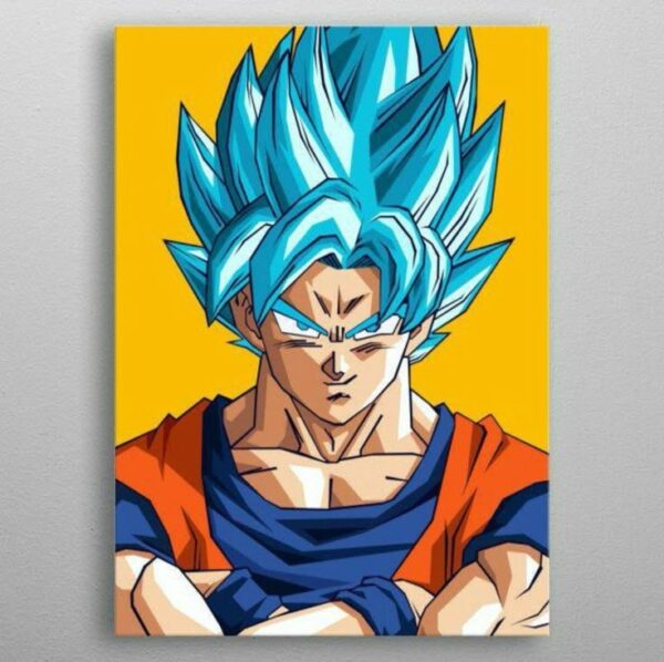 Super Saiyan Blue Goku Canvas Art – Bold Dragon Ball Z Wall Decor for Anime Fans - Image 2