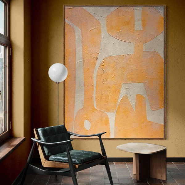 Living Room Minimalist Art Pure Beige Wall Art Beige Wabi-Sabi Painting Modern Home Decor Neutral Beige
