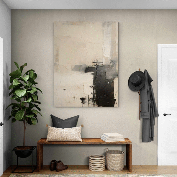 Wabi-Sabi Textured Art Beige Minimalist Art Textured Minimalist Wall Art Beige Wabi-Sabi Painting Modern Home Decor Neutral Beige Home Decor