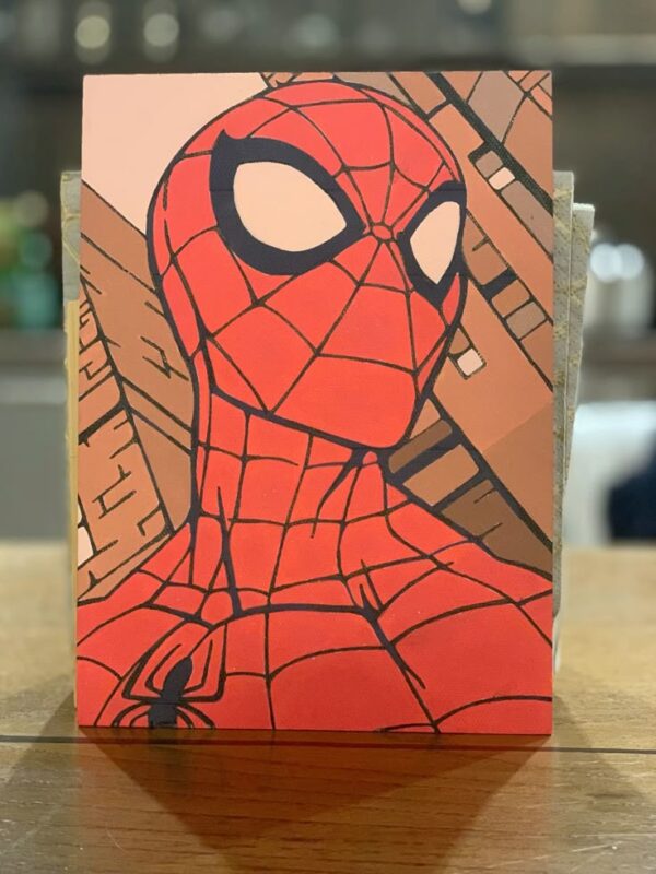 Hand-Painted Spider-Man Canvas Art – Bold Comic Style Wall Decor for Marvel Fans - Image 2