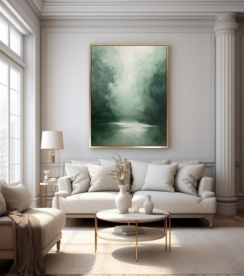 Green forest Abstract Painting - Image 6